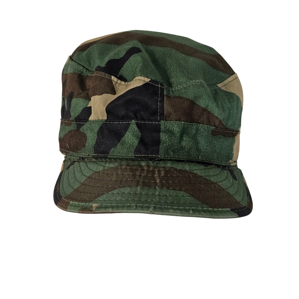 Propper International Vintage Combat Cap 7 3/8 Green Woodland Camo Patrol Hat